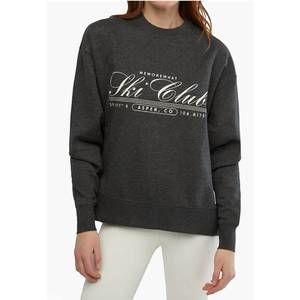NEW WE WORE WHAT ski club sweatshirt in grey